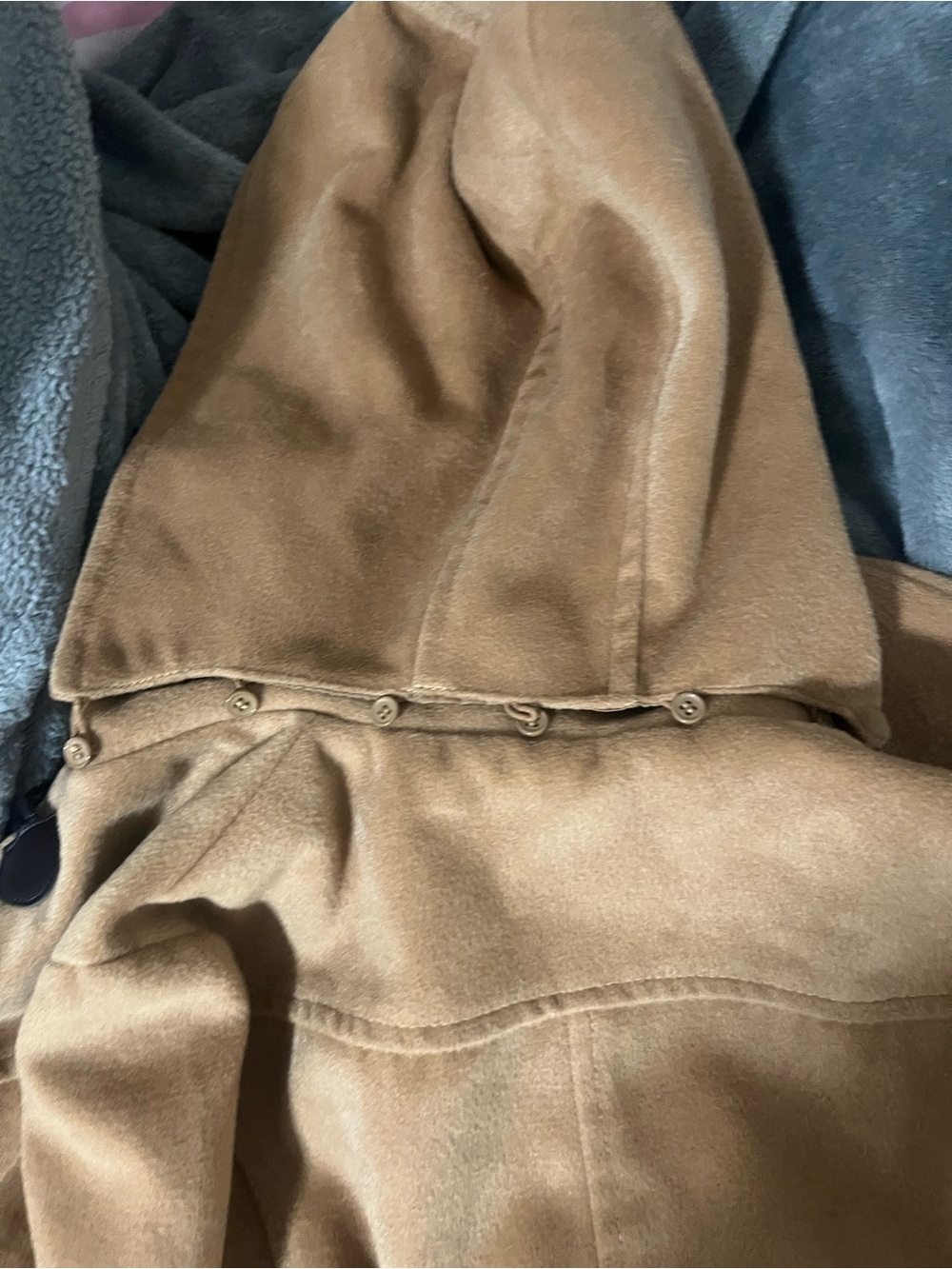 Biscuit/choco girl tan duffle coat - Picture 6 of 6